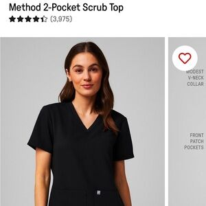 Fabletics Black Scrub set